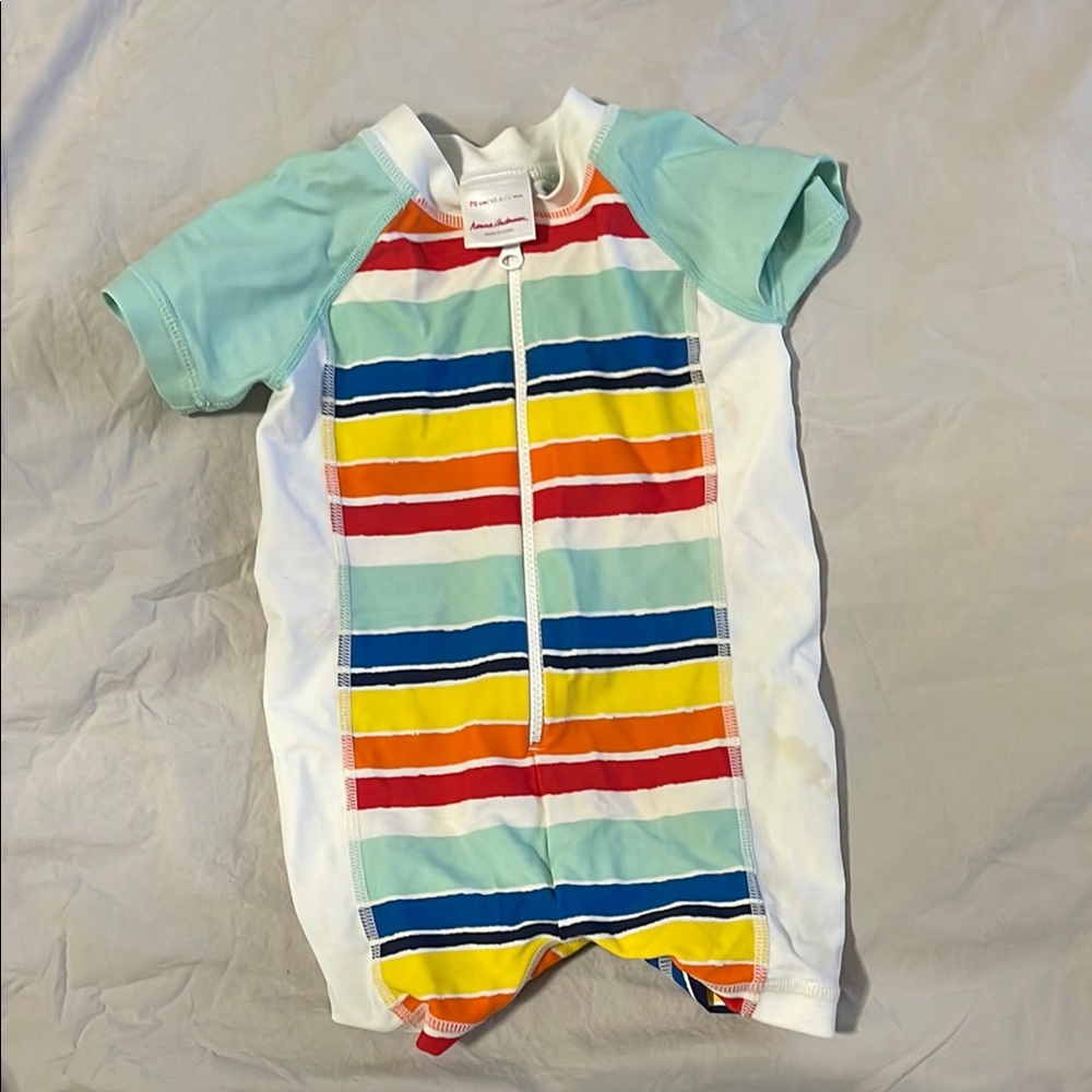Hannah Andersson Colorful Striped Baby Swimsuit